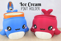 3D Printed Whale Ice Cream Pint Holder Cup