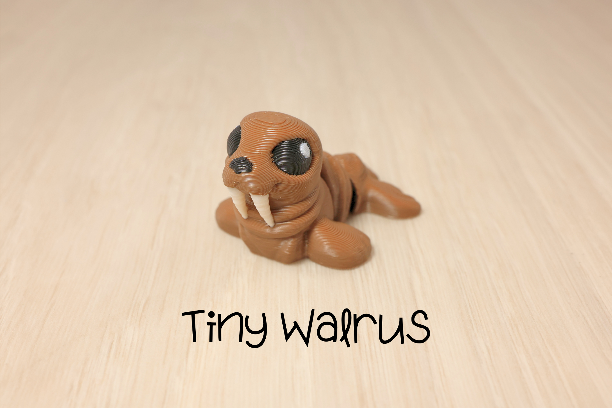 3D Printed Articulated Walrus Fidget Toy