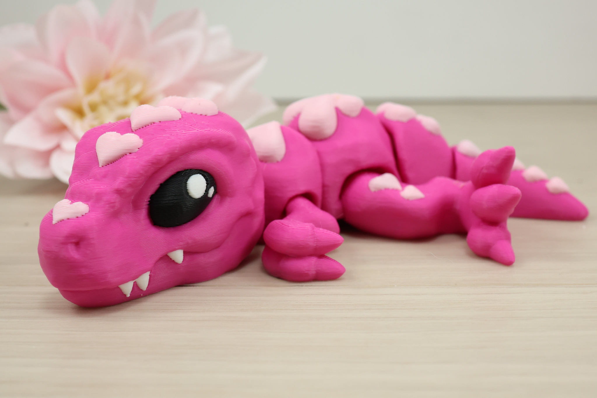 3D Printed Love Heart T-rex Fidget Toy