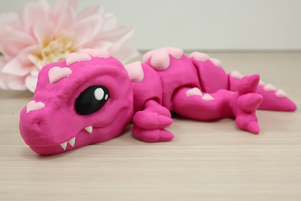 3D Printed Love Heart T-rex Fidget Toy