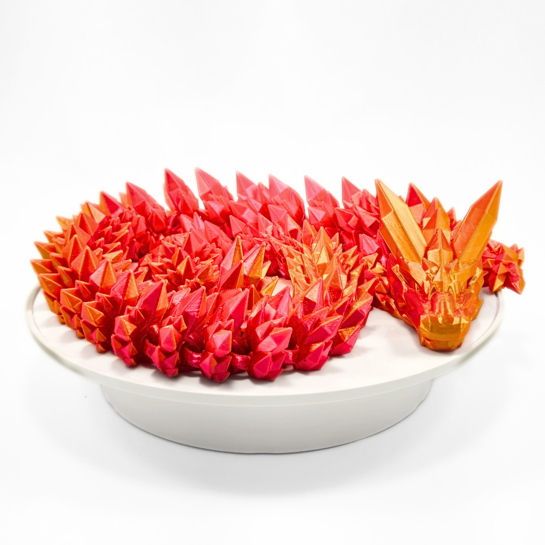 Crystal Dragon Articulated Fidget Toy - 3D Printed Flexi Gemstone Desk Pet - Sensory Stress Relief Fantasy Gift