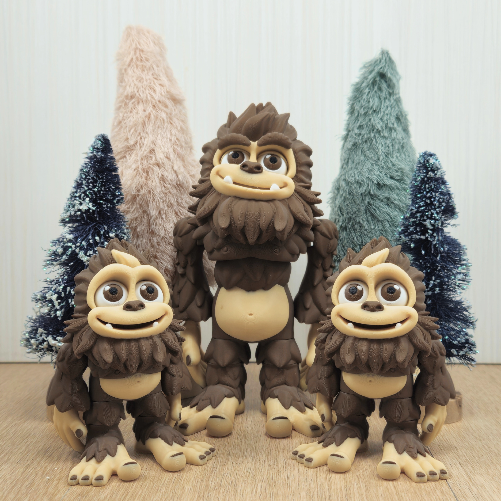 Articulated Sasquatch Fidget Toy - 3D Printed Bigfoot Cryptid Desk Pet - Flexible Unique Gift