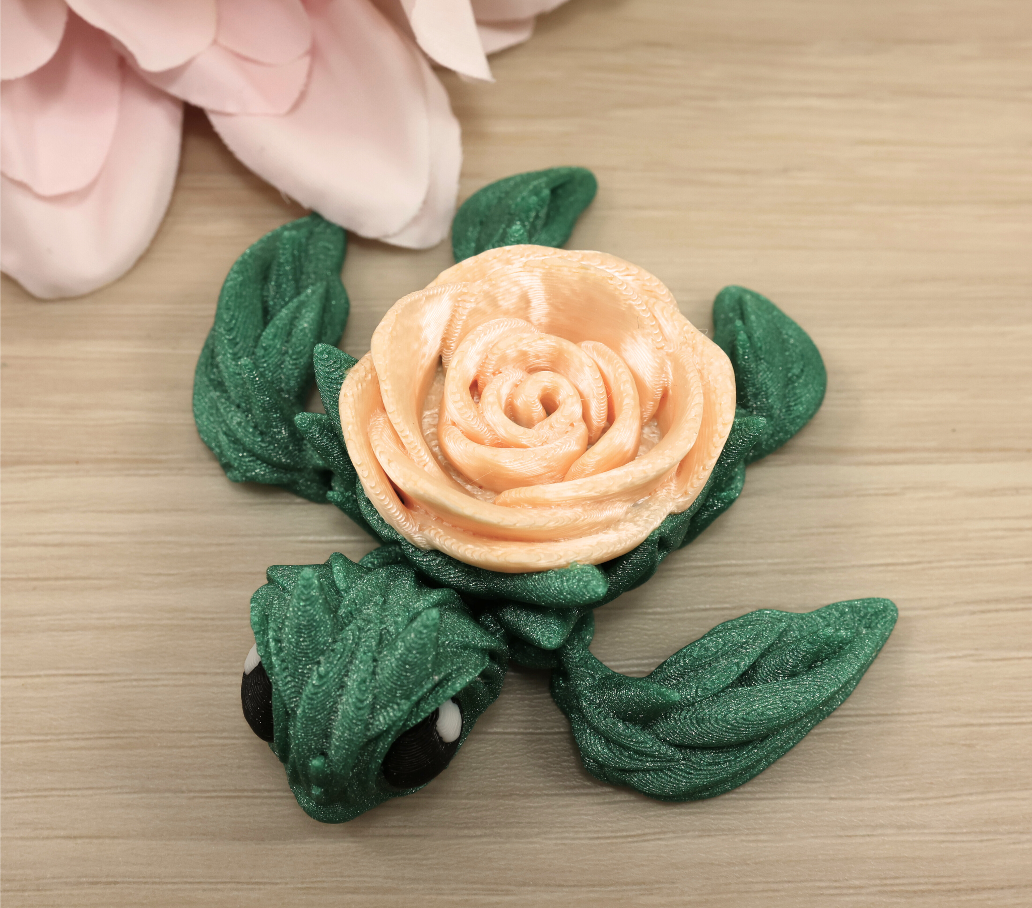Rose Turtle - 3D Printed Articulating Pet