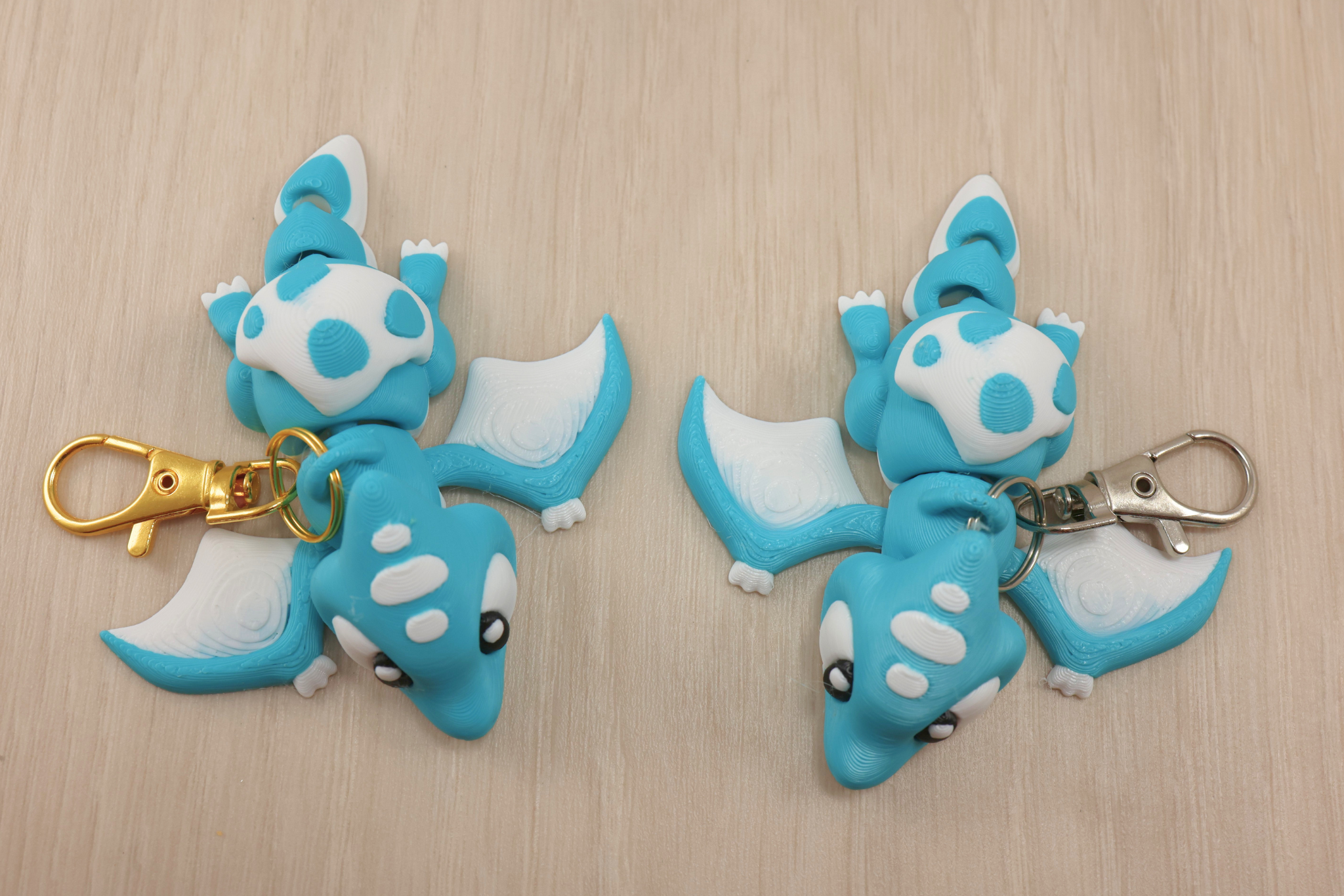 3D Printed Articulated Pterodactyl Keychain Fidget Toy