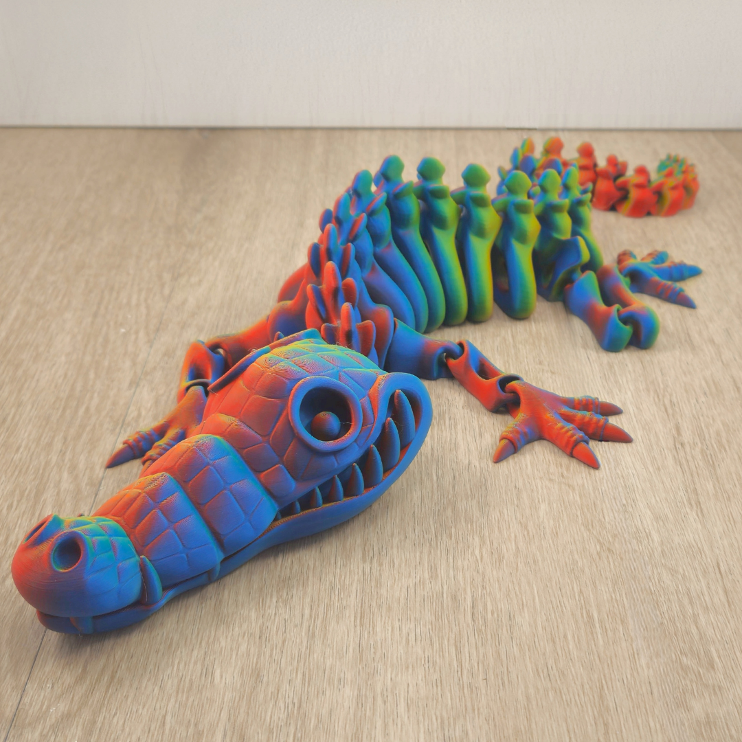 3D Printed Articulated Crocodile