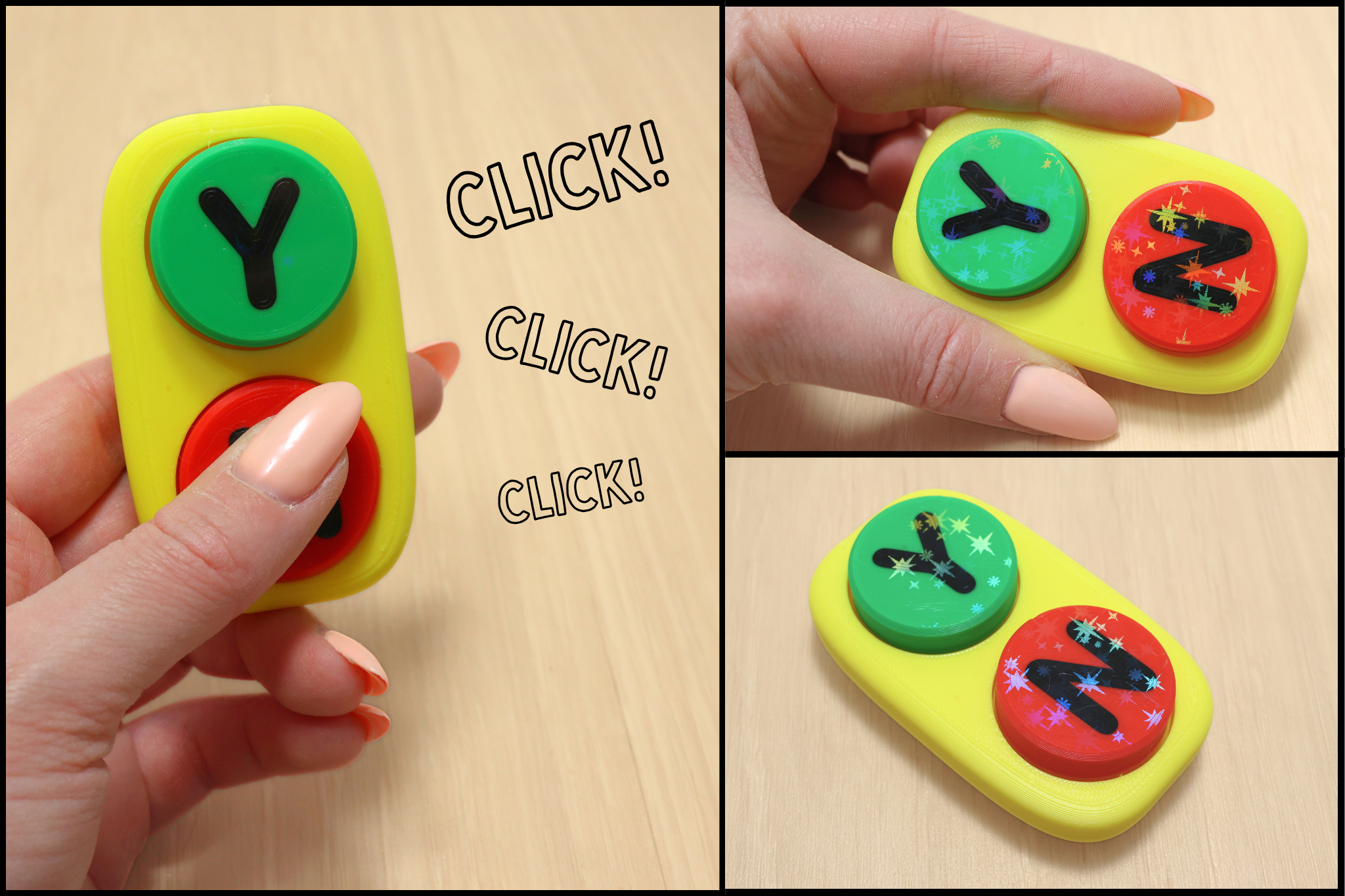 3D Printed Yes/No 2-Clicker