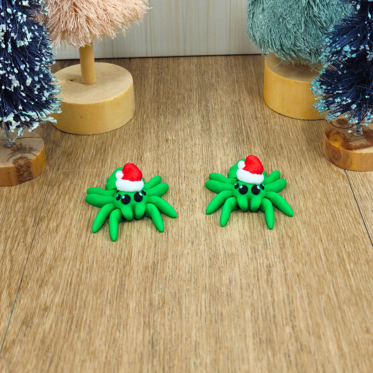 Spider Santa Christmas Figure - Creepy Cute 3D Printed Holiday Decor - Quirky Unique Gift