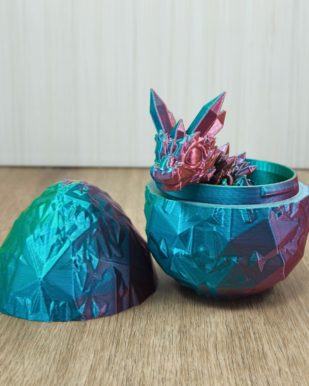 Crystal Dragon Articulated Fidget Toy - 3D Printed Flexi Gemstone Desk Pet - Sensory Stress Relief Fantasy Gift