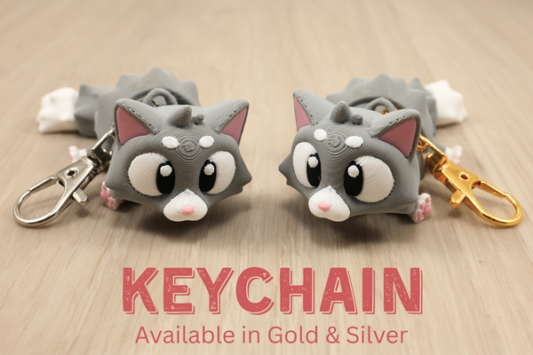 Articulated 3D printed Flexi Cat - Fidget Cat Lover gift Keychain