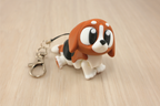 3D Articulated Beagle Fidget Keychain