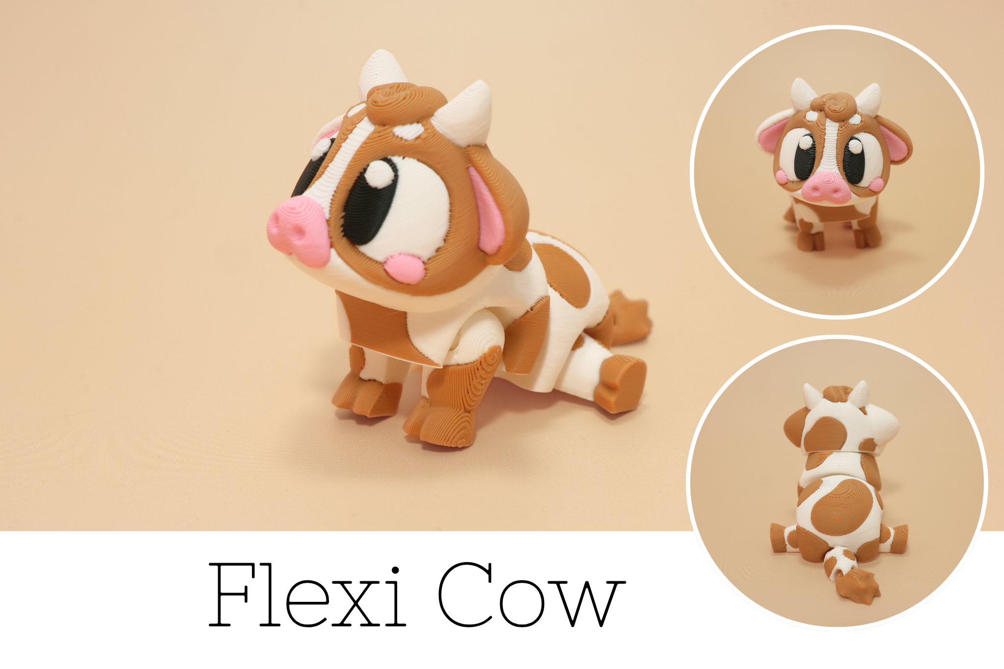 3D Printed Articulated Cow Fidget Toy