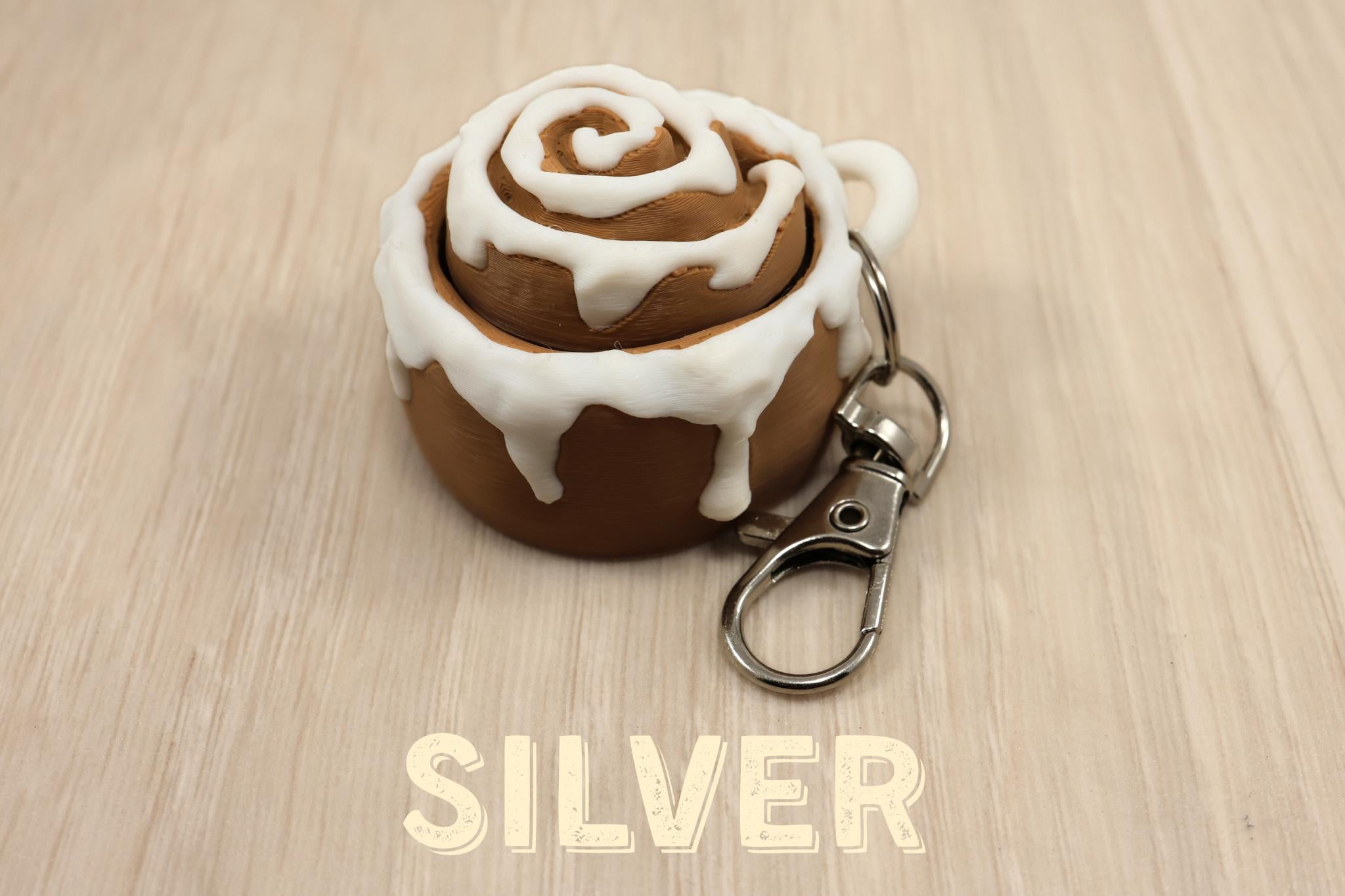 3D Printed Cinnamon Roll - Sweet Treat Fidget Keychain