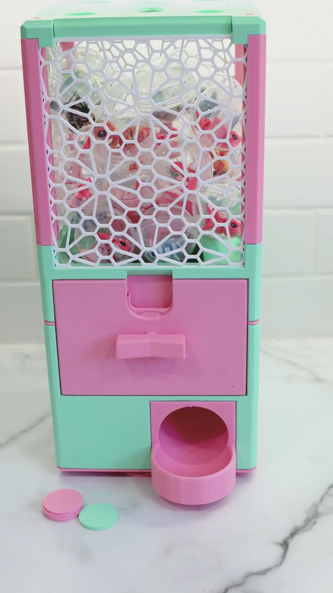 3D Printed Mini Size Capsule Dispenser GachaPop Machine